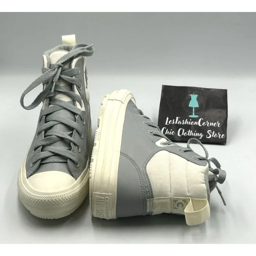 Converse Chuck Taylor All Star Men's Gray Hi Berkshire Boot Size 6 Wo's 8 3216 - Picture 11 of 16